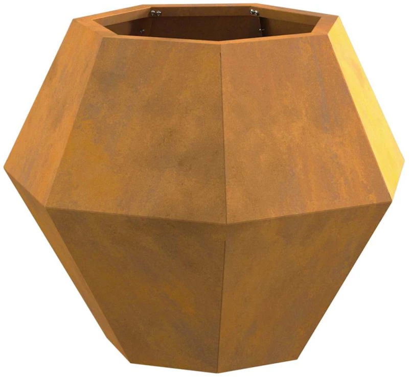 vidaXL Γλάστρα Σκ rusty 50 x 50 x 40 cm Ατσάλι Σκληρυθέν στον Αέρα