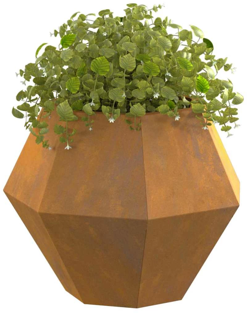 vidaXL Γλάστρα Σκ rusty 50 x 50 x 40 cm Ατσάλι Σκληρυθέν στον Αέρα