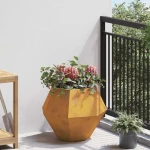 vidaXL Γλάστρα Σκ rusty 50 x 50 x 40 cm Ατσάλι Σκληρυθέν στον Αέρα