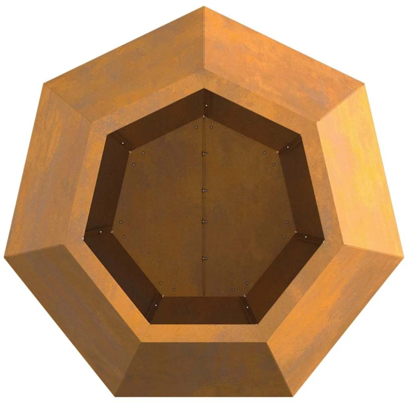 vidaXL Γλάστρα Σκ rusty 50 x 50 x 40 cm Ατσάλι Σκληρυθέν στον Αέρα