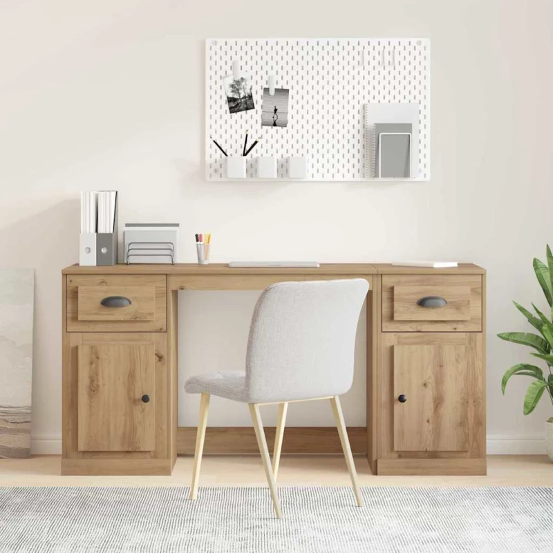 vidaXL Γραφείο με Ντουλάπι με συρτάρι Artisan Oak 154,5 x 50 x 75 εκ