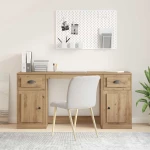 vidaXL Γραφείο με Ντουλάπι με συρτάρι Artisan Oak 154,5 x 50 x 75 εκ