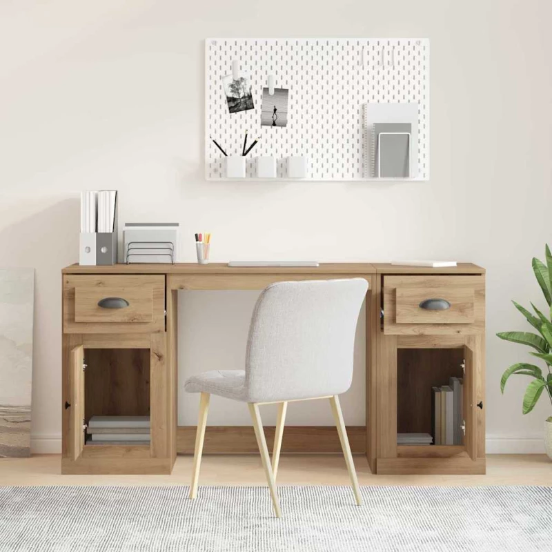vidaXL Γραφείο με Ντουλάπι με συρτάρι Artisan Oak 154,5 x 50 x 75 εκ