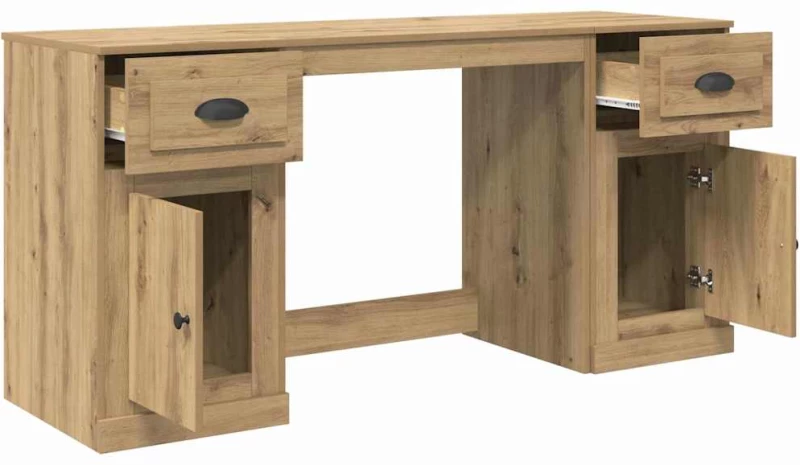 vidaXL Γραφείο με Ντουλάπι με συρτάρι Artisan Oak 154,5 x 50 x 75 εκ