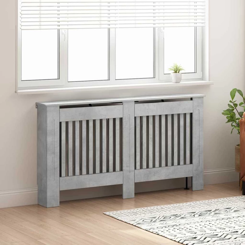 vidaXL Καπάκι Καλοριφέρ Σκυρόδεμα Γκρι 152 x 19 x 81,5 cm