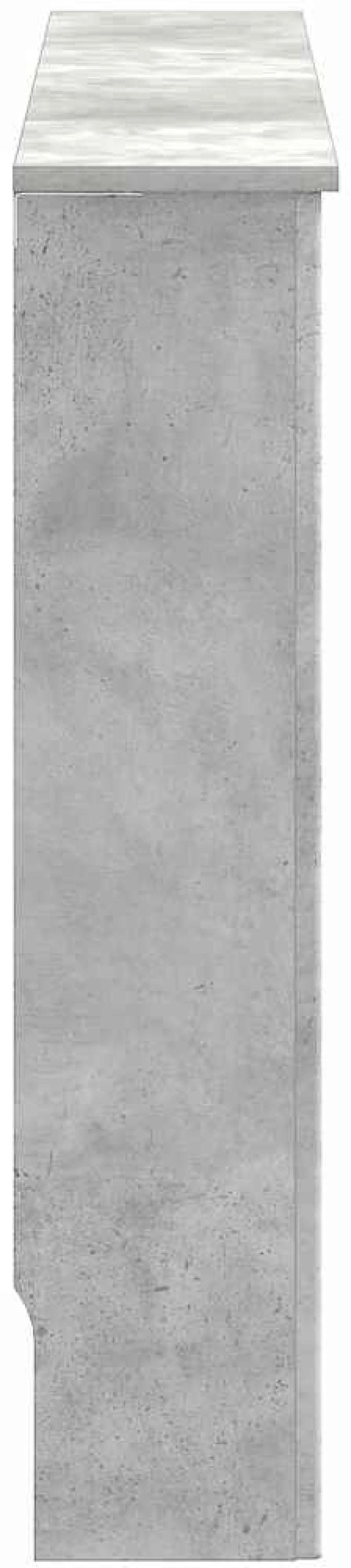 vidaXL Καπάκι Καλοριφέρ Σκυρόδεμα Γκρι 152 x 19 x 81,5 cm
