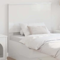 vidaXL Κεφαλάρι με κεφαλάρι Γυαλιστερό Λευκό 80 cm Επεξεργασμένο ξύλο