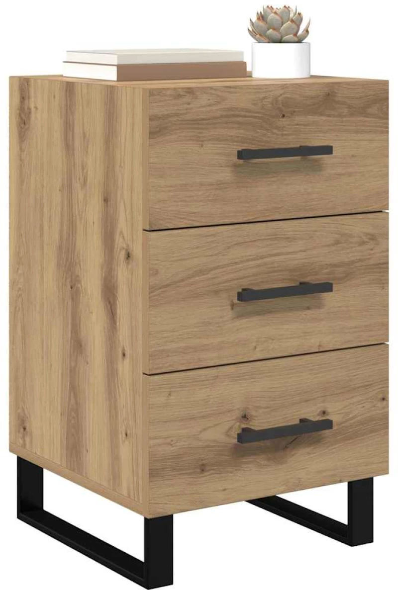 vidaXL Κομοδίνο Artisan Oak 40 x 40 x 66 εκ. Επεξεργασμένο ξύλο