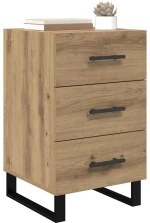 vidaXL Κομοδίνο Artisan Oak 40 x 40 x 66 εκ. Επεξεργασμένο ξύλο