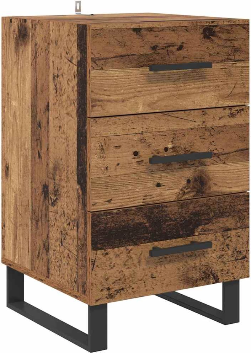 vidaXL Κομοδίνο Παλιό Ξύλο 40 x 40 x 66 εκ. Επεξεργασμένο ξύλο