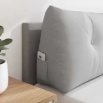 vidaXL Μαξιλάρι Πλάτης Σκίουρος Γκρί 120 x 24 x 50 εκ ύφασμα