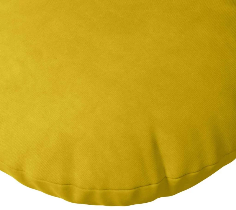 vidaXL Μαξιλάρια καθισμάτων 2 pcs Κίτρινο Ø80 x 29 εκ Βελούδο