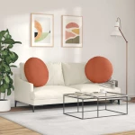 vidaXL Μαξιλάρια καθισμάτων 2 pcs Κόκκινο Πορτοκαλί Ø 60 cm