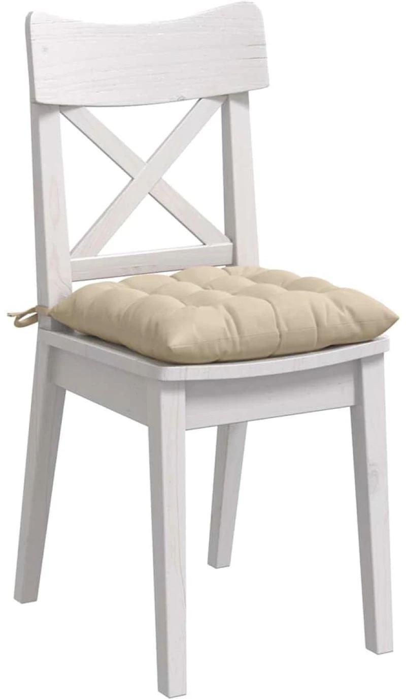 vidaXL Μαξιλάρια καθισμάτων 4 pcs Κρεμ 40 x 40 x 6 cm Μικροΐνες