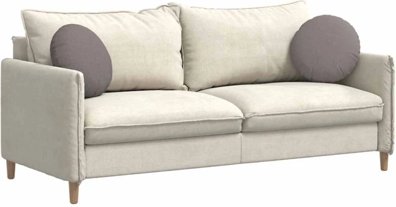 vidaXL Μαξιλάρια καθισμάτων 2 pcs Taupe Ø40 x 13 εκ ύφασμα