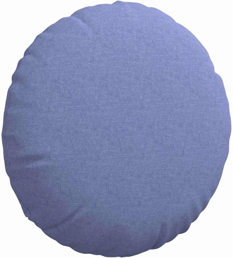 vidaXL Μαξιλάρια καθισμάτων 2 pcs Μπλε τζην Ø60 x 21 εκ ύφασμα