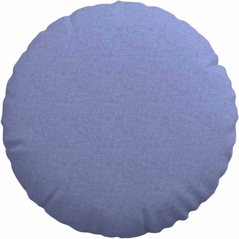 vidaXL Μαξιλάρια καθισμάτων 2 pcs Μπλε τζην Ø60 x 21 εκ ύφασμα
