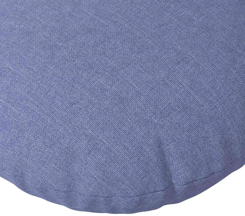 vidaXL Μαξιλάρια καθισμάτων 2 pcs Μπλε τζην Ø60 x 21 εκ ύφασμα