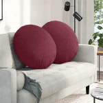 vidaXL Μαξιλάρια καθισμάτων 2 pcs Κόκκινο Ø80 x 29 εκ ύφασμα