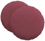 vidaXL Μαξιλάρια καθισμάτων 2 pcs Κόκκινο Ø80 x 29 εκ ύφασμα