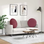 vidaXL Μαξιλάρια καθισμάτων 2 pcs Κόκκινο Ø80 x 29 εκ ύφασμα