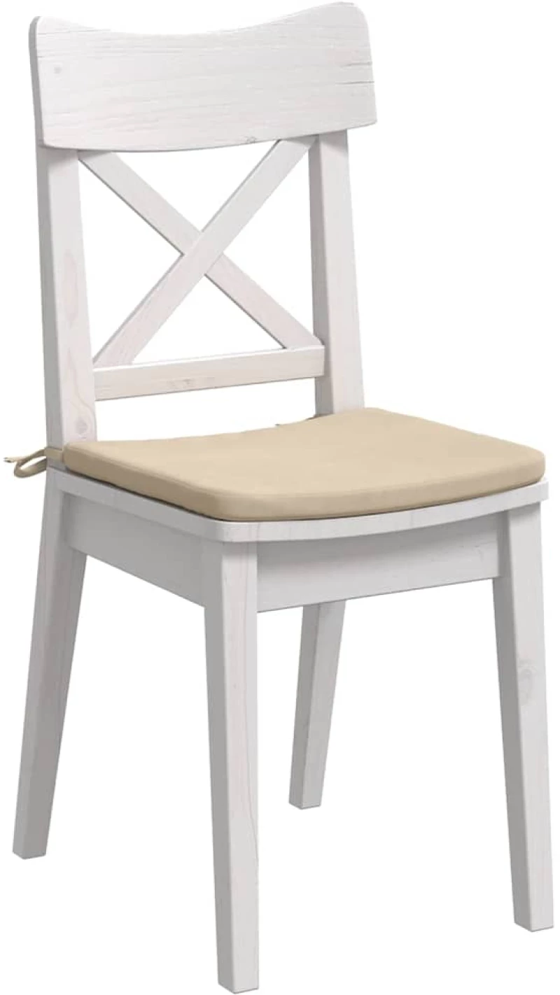 vidaXL Μαξιλάρια καθισμάτων 4 pcs Κρεμ 40 x 40 x 3 cm Ύφασμα Μικροΐνας