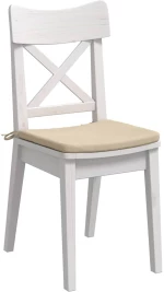 vidaXL Μαξιλάρια καθισμάτων 4 pcs Κρεμ 40 x 40 x 3 cm Ύφασμα Μικροΐνας