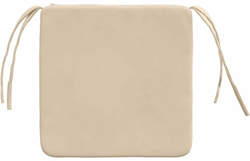 vidaXL Μαξιλάρια καθισμάτων 4 pcs Κρεμ 40 x 40 x 3 cm Ύφασμα Μικροΐνας