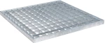 vidaXL Σίτα Ασημί 40 x 40 x 2 cm Γαλβανισμένο Ατσάλι Ψυχρής Βύθισης