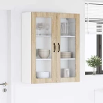 vidaXL Κρεμαστό ντουλάπι κουζίνας Δρύς Sonoma 80 x 31 x 100 εκ.