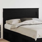 vidaXL Κεφαλάρι με κεφαλάρι Μαύρη Οξυά 160 cm Επεξεργασμένο ξύλο