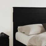 vidaXL Κεφαλάρι με κεφαλάρι Μαύρη Οξυά 160 cm Επεξεργασμένο ξύλο