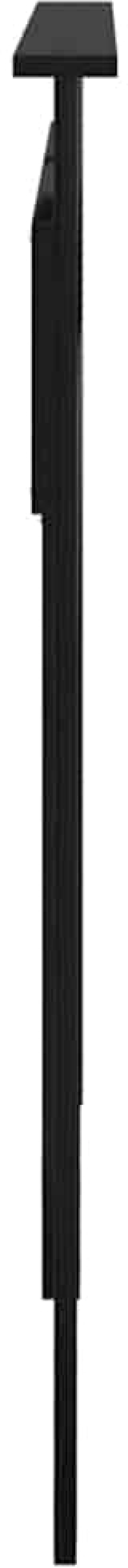 vidaXL Κεφαλάρι με κεφαλάρι Μαύρη Οξυά 160 cm Επεξεργασμένο ξύλο