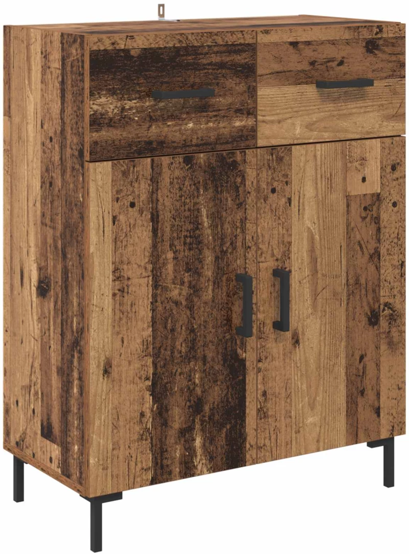 vidaXL Highboard Παλιό Ξύλο 69,5 x 34 x 180 εκ. Επεξεργασμένο ξύλο
