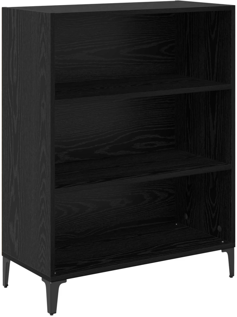 vidaXL Highboard Μαύρη Οξυά 69,5 x 34 x 180 εκ. Επεξεργασμένο ξύλο