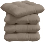 vidaXL Μαξιλάρια καθισμάτων 4 pcs Taupe 40 x 40 cm Ύφασμα Μικροΐνας