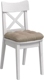 vidaXL Μαξιλάρια καθισμάτων 4 pcs Taupe 40 x 40 cm Ύφασμα Μικροΐνας