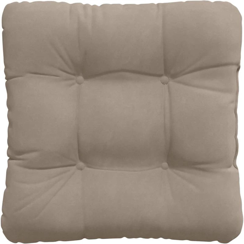 vidaXL Μαξιλάρια καθισμάτων 4 pcs Taupe 40 x 40 cm Ύφασμα Μικροΐνας