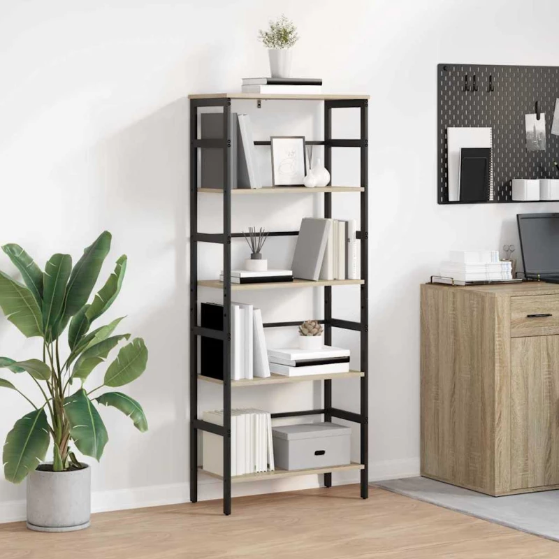 vidaXL Ράφι Βιβλίων Δρύς Sonoma 60 x 29,5 x 149 εκ Επεξεργασμένο ξύλο