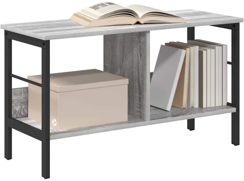 vidaXL Ράφι Βιβλίων Γκρίζο Σονομα 82 x 32 x 47 εκ. Επεξεργασμένο ξύλο