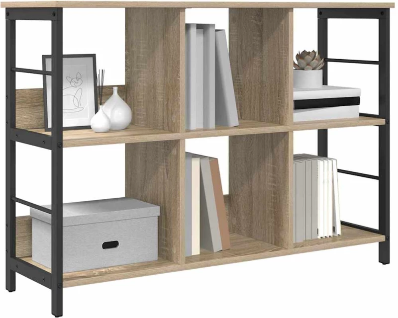 vidaXL Ράφι Βιβλίων Δρύς Sonoma 102 x 32 x 72,5 εκ. Επεξεργασμένο ξύλο