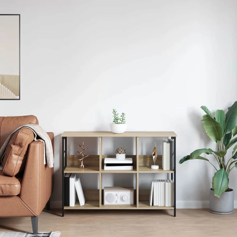 vidaXL Ράφι Βιβλίων Δρύς Sonoma 102 x 32 x 72,5 εκ. Επεξεργασμένο ξύλο