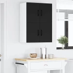 vidaXL Κρεμαστό ντουλάπι κουζίνας με ράφι 2 pcs Μαύρο 60 x 31 x 40 εκ