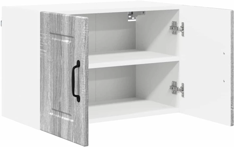 vidaXL Κρεμαστό ντουλάπι κουζίνας 2 pcs Γκρίζο Σονομα 60 x 31 x 40 εκ