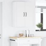 vidaXL Κρεμαστό ντουλάπι κουζίνας με ράφι 2 pcs Λευκό 30 x 31 x 80 εκ.