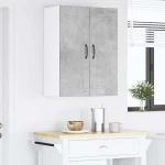vidaXL Κρεμαστό ντουλάπι κουζίνας Σκυρόδεμα Γκρι 30 x 31 x 80 εκ.