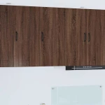 vidaXL Κρεμαστό ντουλάπι κουζίνας με ράφι Καφέ δρυς 40 x 31 x 80 εκ.