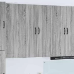 vidaXL Κρεμαστό ντουλάπι κουζίνας Γκρίζο Σονομα 30 x 31 x 100 εκ.