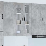 vidaXL Κρεμαστό ντουλάπι κουζίνας Σκυρόδεμα Γκρι 60 x 31 x 100 εκ.
