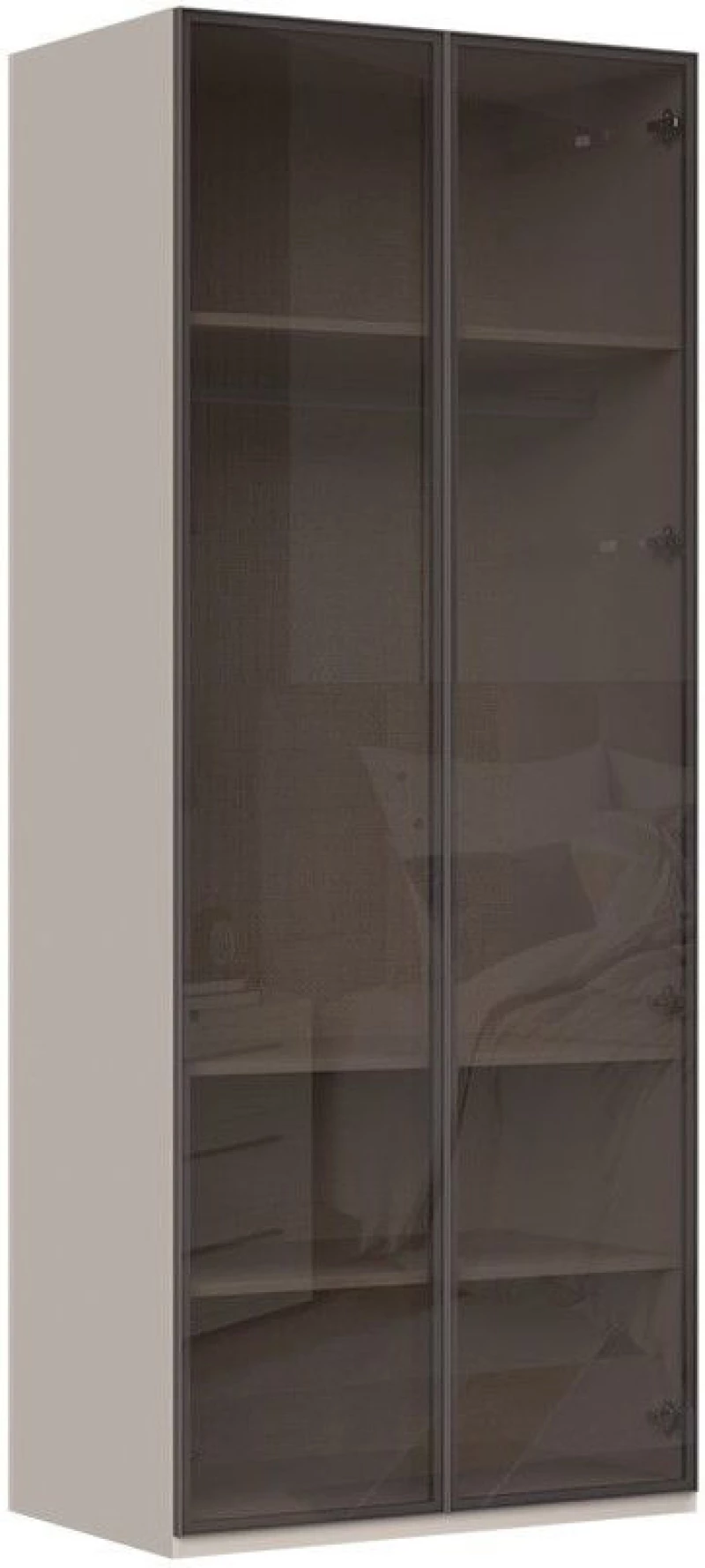 Ντουλάπα Phantom δίφυλλη glass